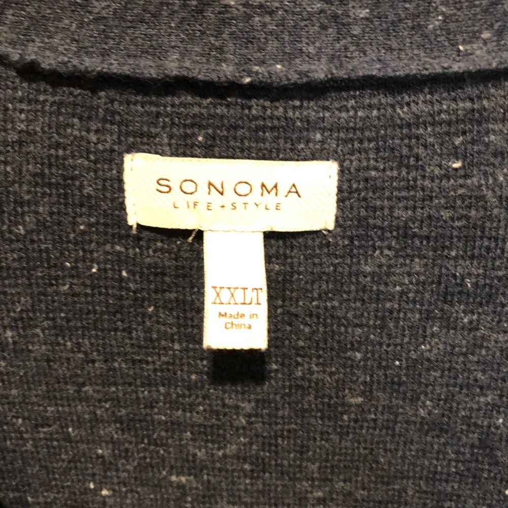 Men’s Navy casual cardigan - Picture 6 of 6
